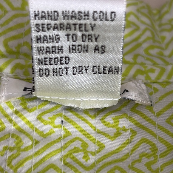 Patty Kim Quilted Cotton Floral Jacket in Lime - Size Large - Picture 5 of 7